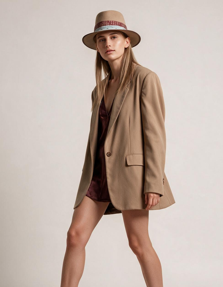 Gigi Wide Brim Wool Felt Hat