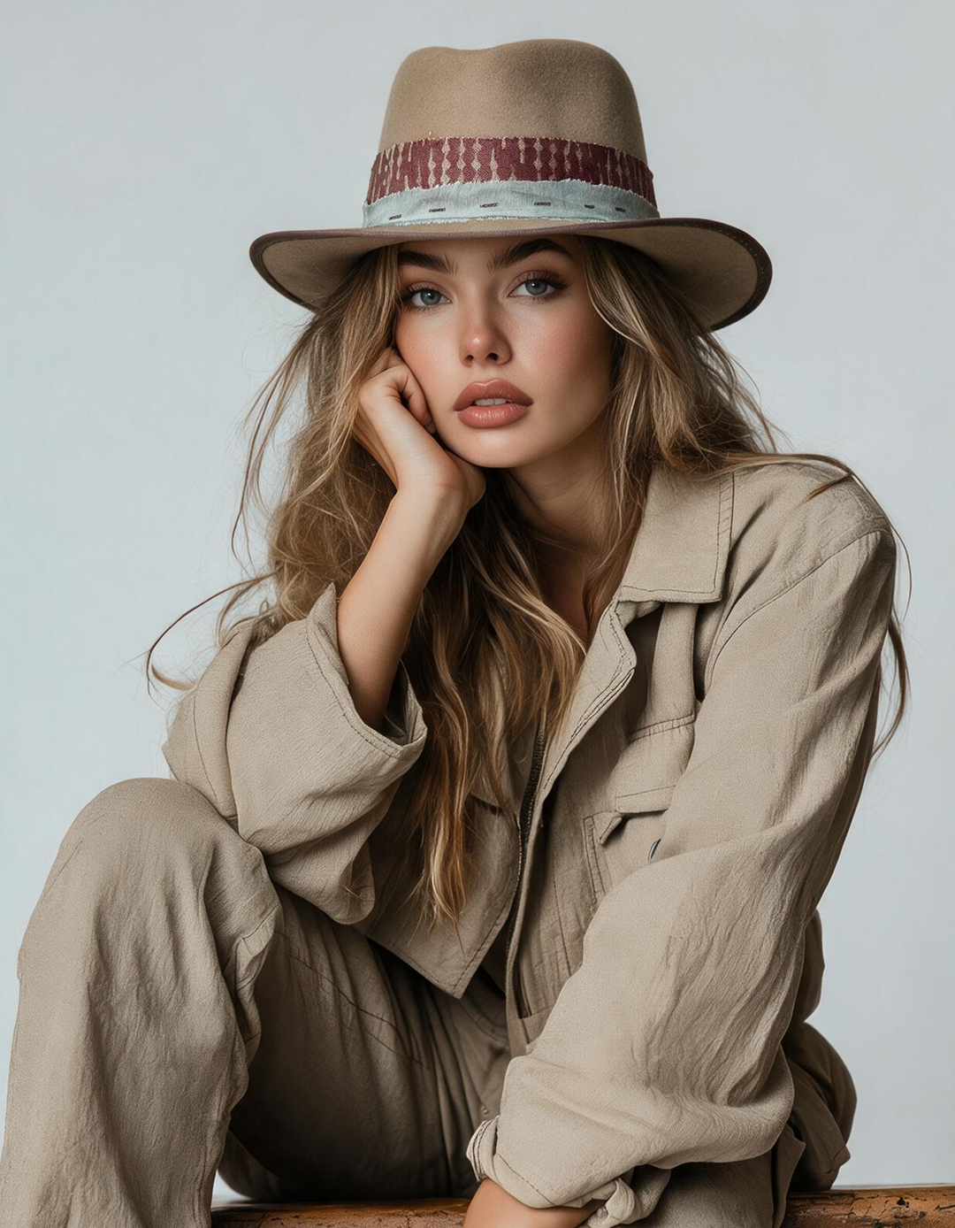 Gigi Wide Brim Wool Felt Hat