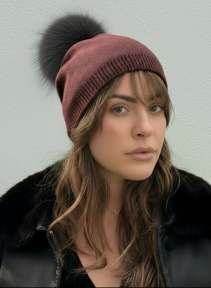 Classy Cashmere Detachable Fur Pom