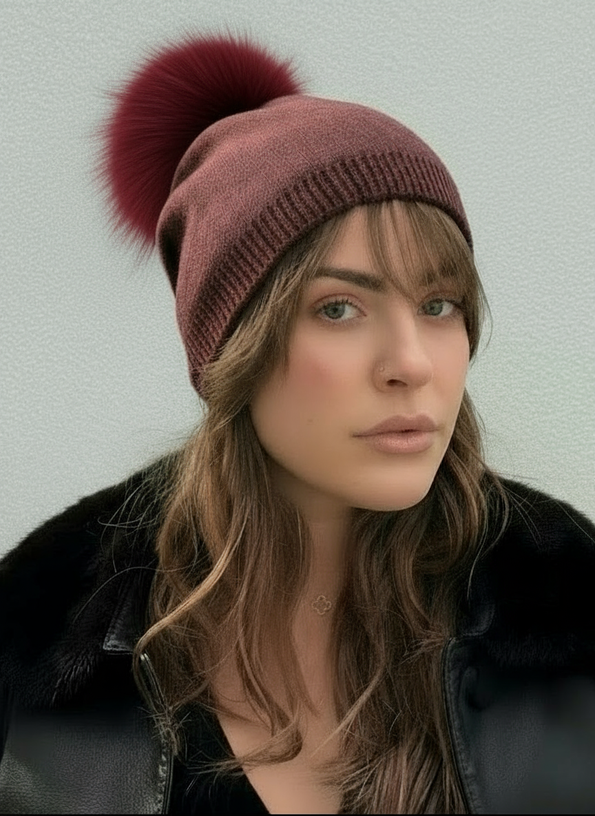 Classy Cashmere Detachable Fur Pom