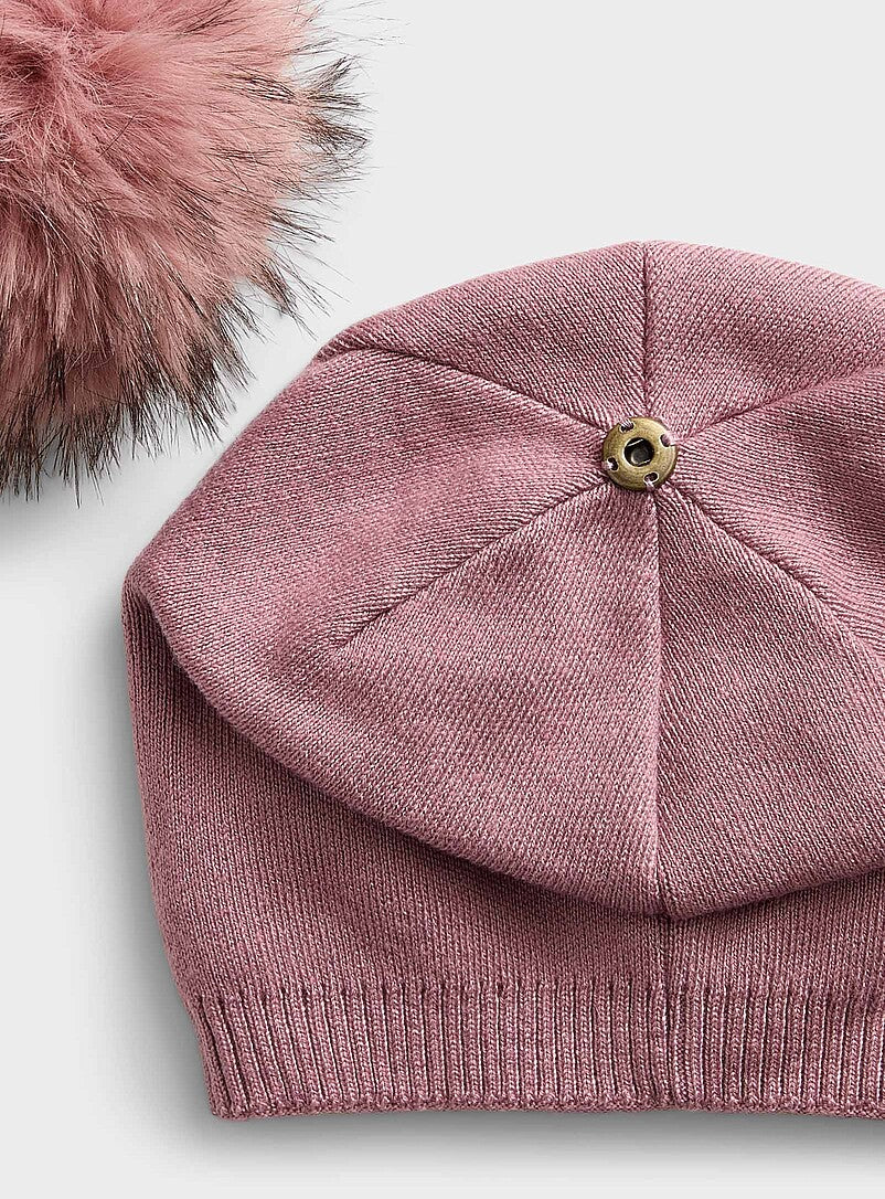 Classy Cashmere Detachable Faux Fur Pom