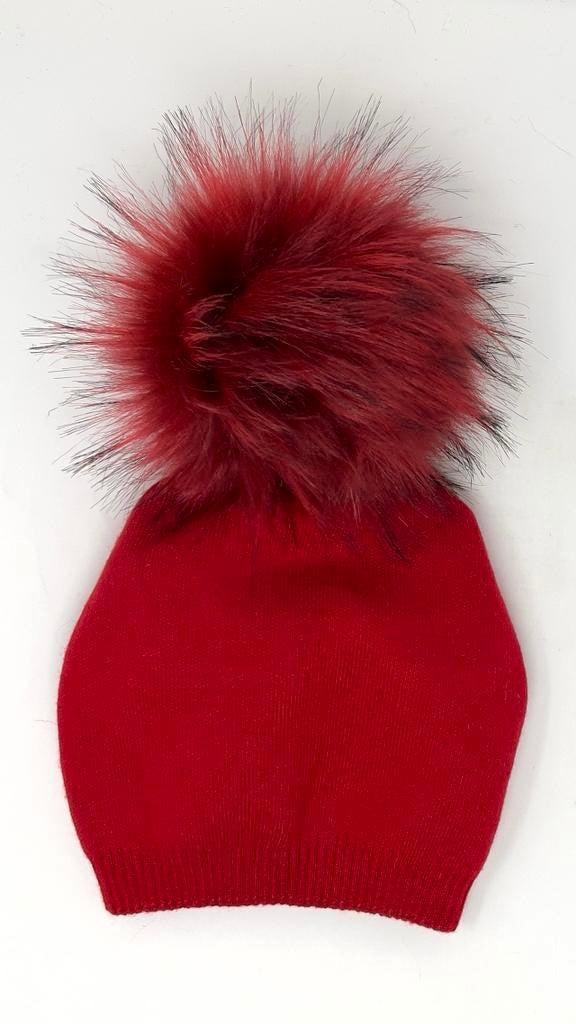 Classy Cashmere Detachable Faux Fur Pom