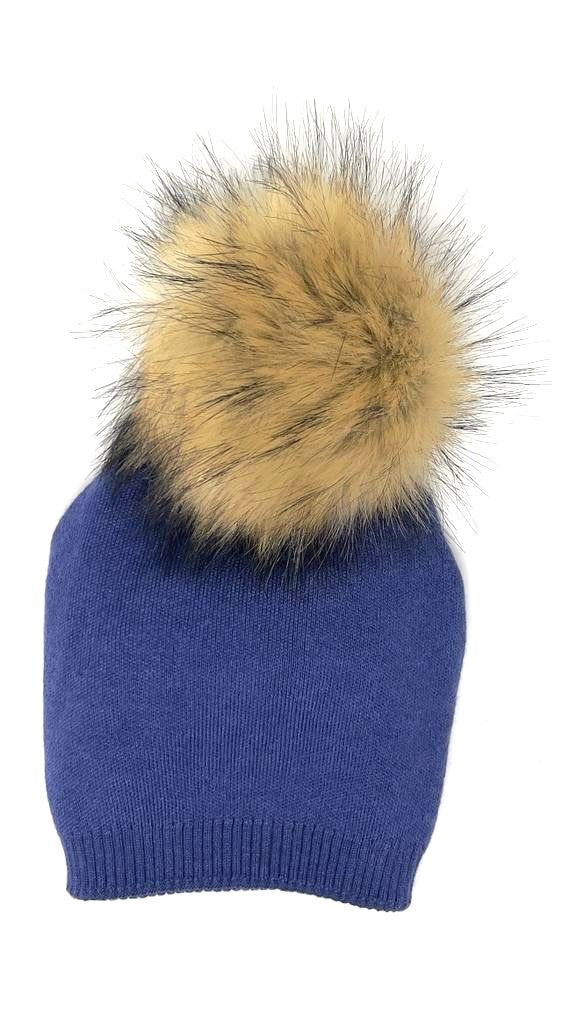 Classy Cashmere Detachable Faux Fur Pom